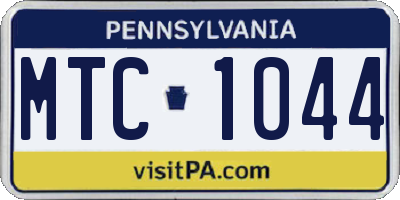 PA license plate MTC1044