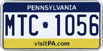 PA license plate MTC1056