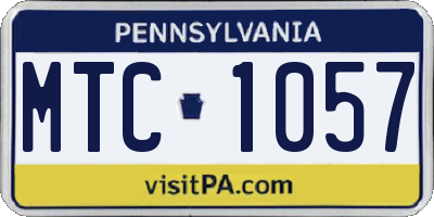 PA license plate MTC1057