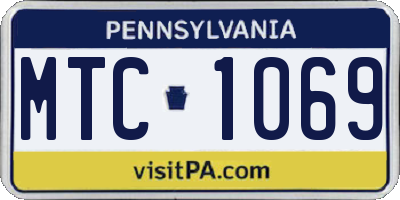 PA license plate MTC1069