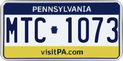 PA license plate MTC1073