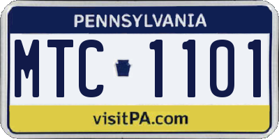 PA license plate MTC1101