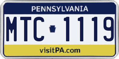 PA license plate MTC1119