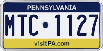 PA license plate MTC1127