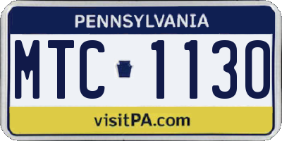 PA license plate MTC1130