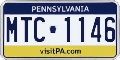 PA license plate MTC1146