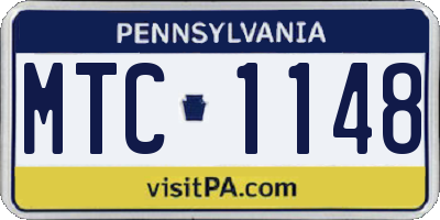PA license plate MTC1148