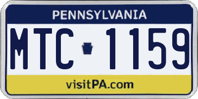 PA license plate MTC1159