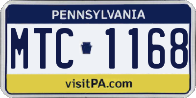 PA license plate MTC1168