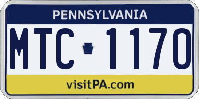 PA license plate MTC1170