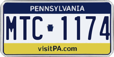 PA license plate MTC1174