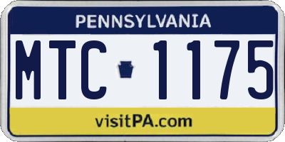 PA license plate MTC1175