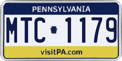 PA license plate MTC1179
