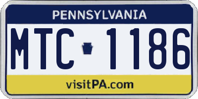 PA license plate MTC1186