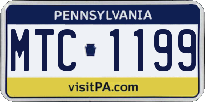 PA license plate MTC1199