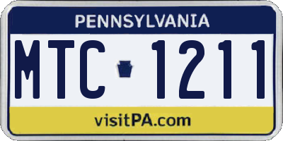 PA license plate MTC1211