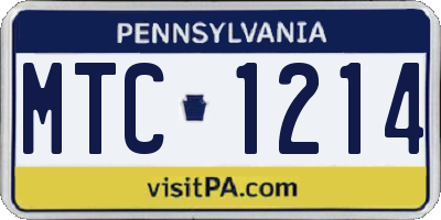 PA license plate MTC1214