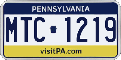 PA license plate MTC1219