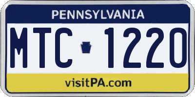 PA license plate MTC1220