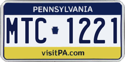 PA license plate MTC1221