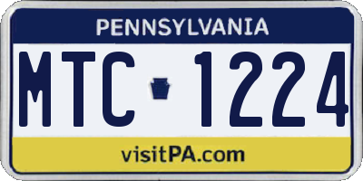PA license plate MTC1224