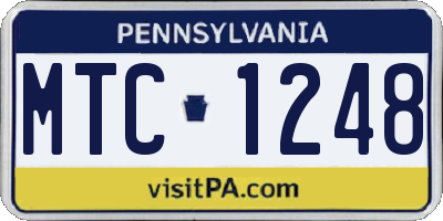 PA license plate MTC1248