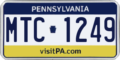 PA license plate MTC1249