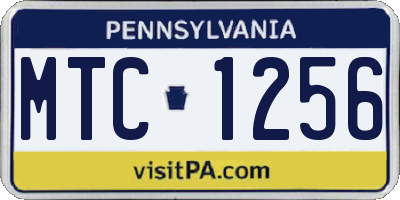 PA license plate MTC1256