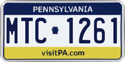 PA license plate MTC1261