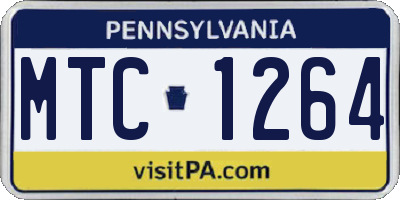 PA license plate MTC1264