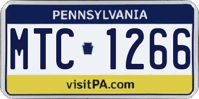 PA license plate MTC1266