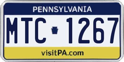 PA license plate MTC1267