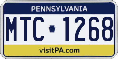 PA license plate MTC1268