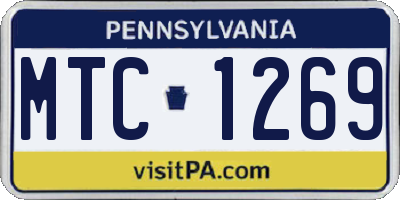 PA license plate MTC1269