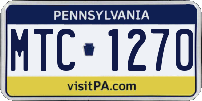 PA license plate MTC1270