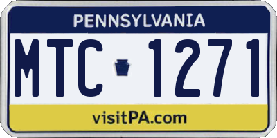 PA license plate MTC1271