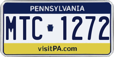 PA license plate MTC1272