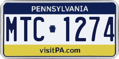 PA license plate MTC1274