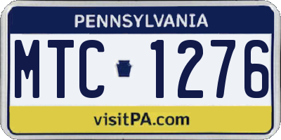 PA license plate MTC1276