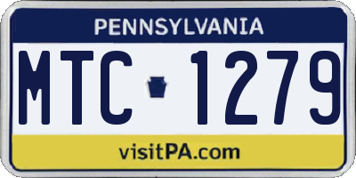 PA license plate MTC1279