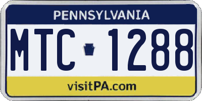 PA license plate MTC1288