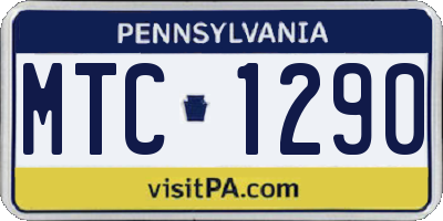 PA license plate MTC1290