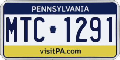 PA license plate MTC1291
