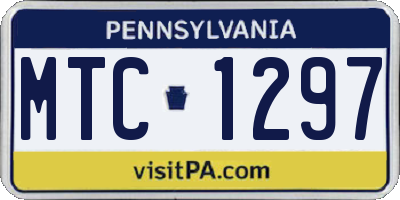 PA license plate MTC1297