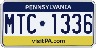 PA license plate MTC1336