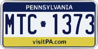 PA license plate MTC1373