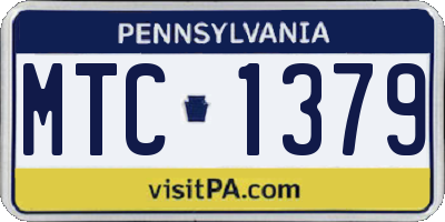 PA license plate MTC1379