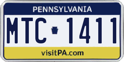 PA license plate MTC1411