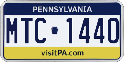 PA license plate MTC1440