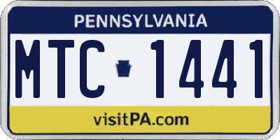 PA license plate MTC1441